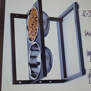 DiroPet elevated raised dog bowls stainless steel 4 adjustable heights New